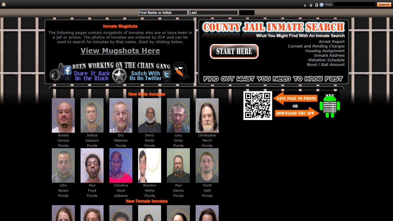 Recent Arrest Mugshots And Inmate Search